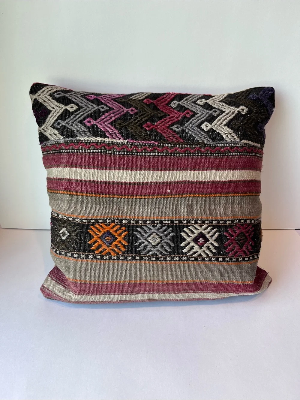 Kilim Wool Turkish Accent Pillow Set of 2